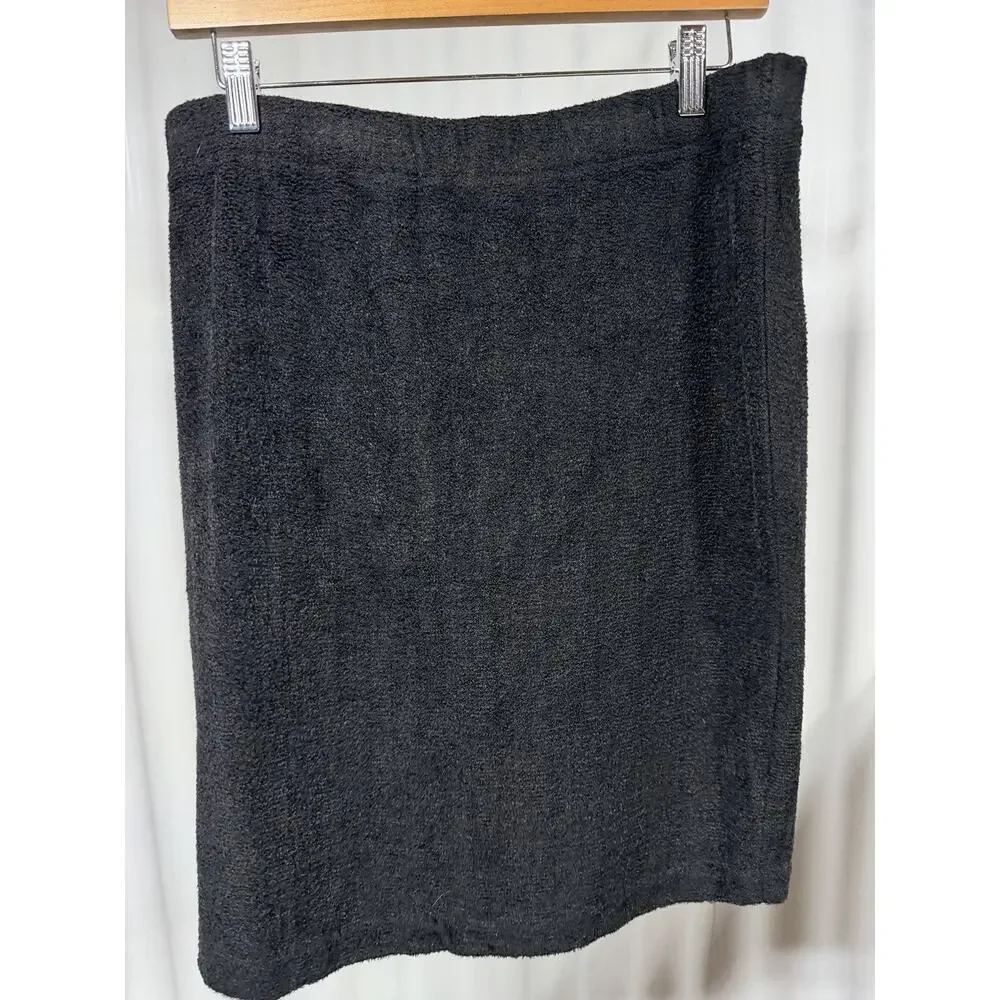 St. John Collection Marie Gray Santana Knit Skirt 12 Black Old Money Luxury